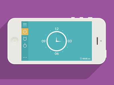 Clock Rebound alarm app clock colours flat iphone timer