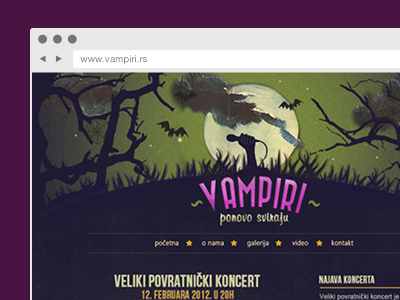 Vampires Play Again dark illustration music purple vampire vintage web