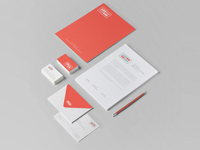 AreWeWeAre branding business cards colour identity letters logo print red stationery