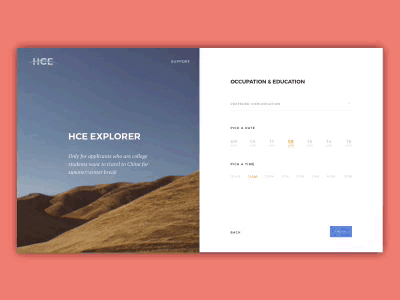 HCE application process animation form gif interface motion prototype ui ux