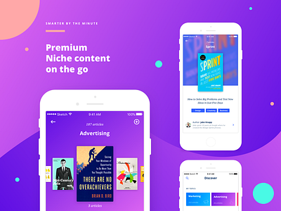 Bluesophy Mobile App app book color education ios iphone library mobile purple ui ux