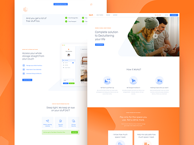 Boxt Home Page app grid landing page layout moving orange responsive typography ui ux vibrant web