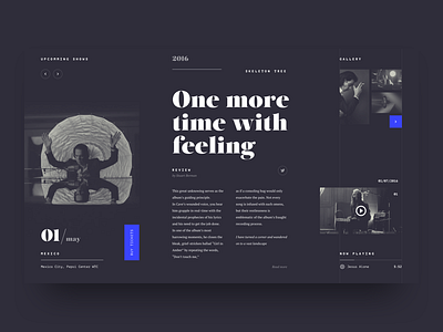 One more time with feeling art design film font modern music type typography ui ux web