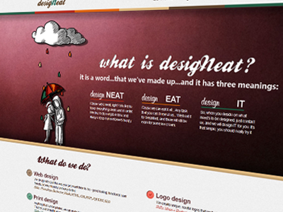 desigNeat website character colorful cute personal portfolio web web design website