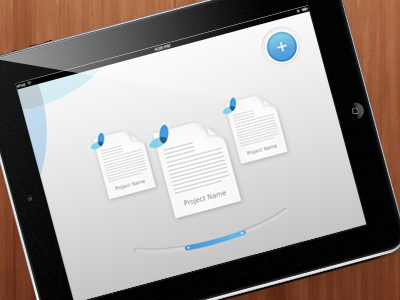 Flytab Project Screen app interface ipad ui