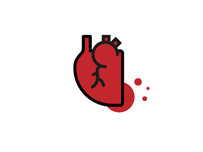 Heart anatomy design halloween heart icons illustration pictograms