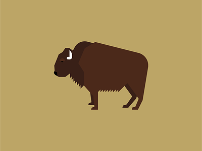Bison animal animal kingdom animals bison design drawing geometric illustration screen print