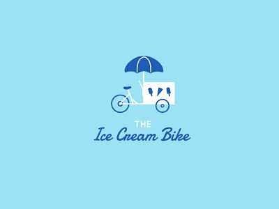 The Ice Cream Bike Logo bike blue branding daily design ice ice cream icecream logo minimal simple typography
