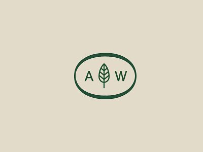 Aotearoa Wanderer Logo badge branding daily design forest green leaf logo photographer simple