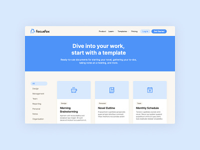 Templates Page | FocusFox marketing website template saas saas template webflow website website template