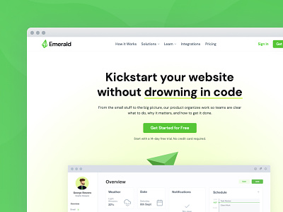 EmeraldKit | Webflow Template saas saas landing page saas website webflow website template