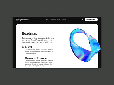 NFT Roadmap Section nft nft release nft roadmap roadmap template webflow website