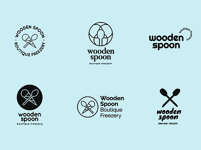 Wooden Spoon logo options branding daily design ice cream icon logo simple