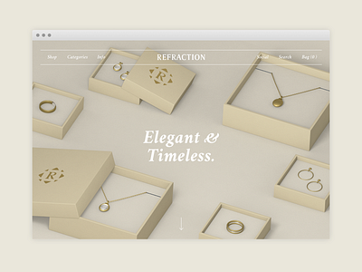 Refraction Jewellery Landing Page