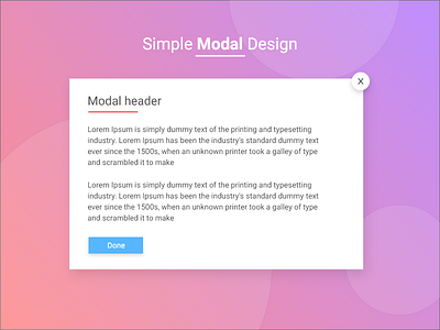 Simple Modal Design