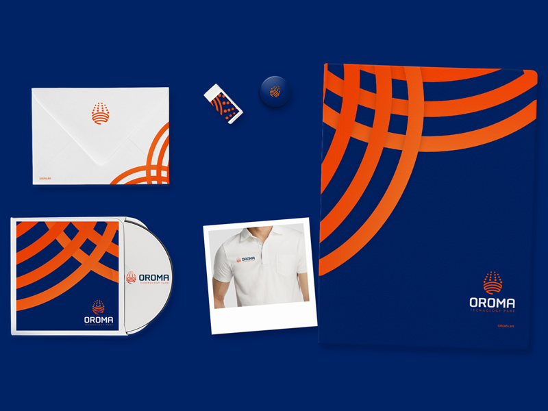 Oroma Park stationary monterrey icon identity logo brand