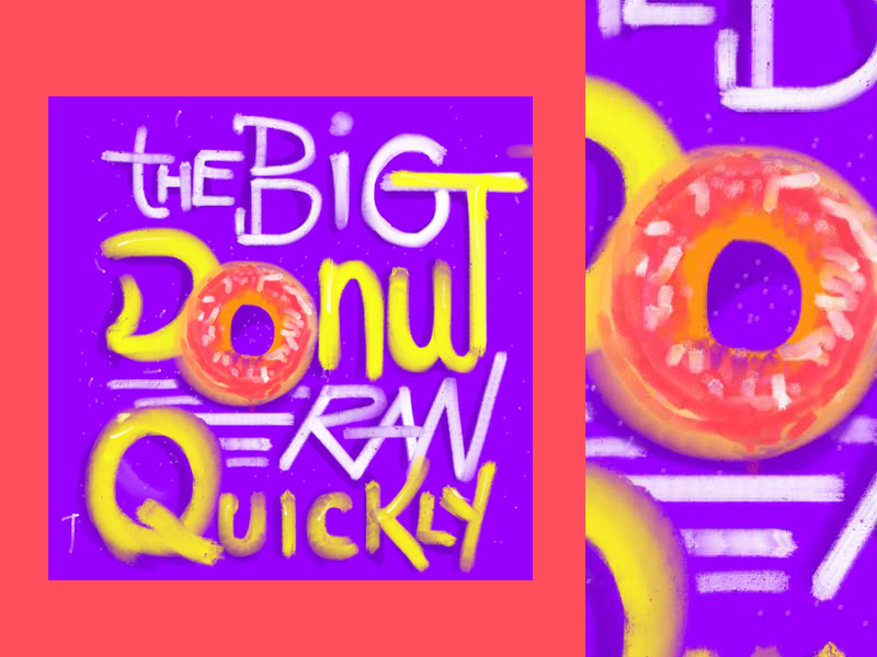 The Big Donut draw lettering sketch food color ilustration
