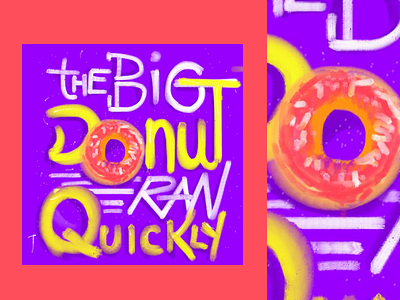 The Big Donut color draw food ilustration lettering sketch