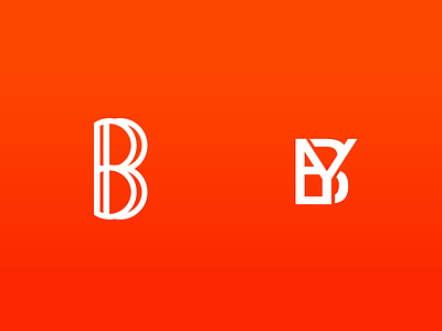 BY b branding letter logo monogram