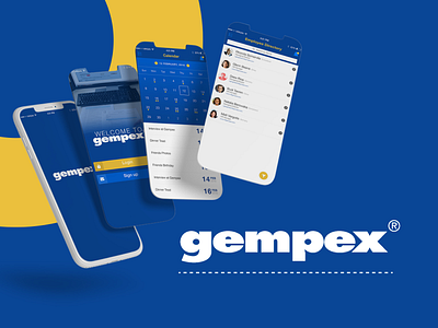 Gempex android ios mobile app ui