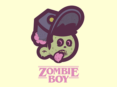 Zombie Boy halloween illustration livingdead logo netflix spooky stranger strangerthings undead brains zombie