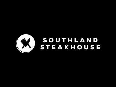 Southland Steakhouse Secondary bbq carolina cleaver cook food grill knife logo north south steakhouse texas