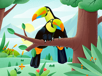 Parrot illustrations parrot