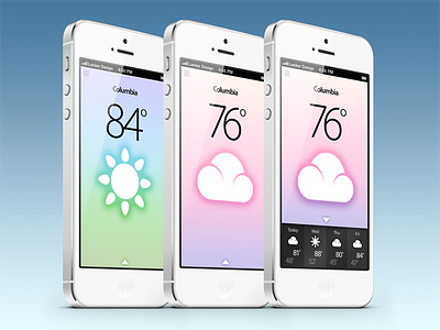 Tempº - DONE! app app design app development icons illustration iphone mobile mobile app ui ux weather icons