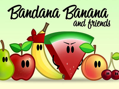 Bandana Banana branding character creative design fruit icon illustration minimal vector