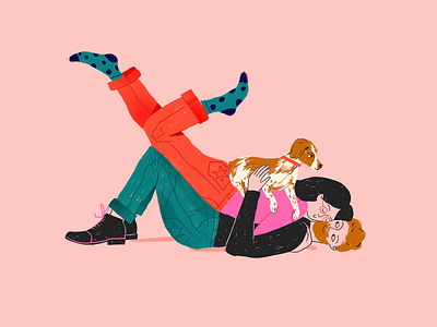Lovers 2d character characterdesign dribbble hand drawn home illustration love product product illustration texture