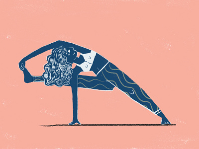Yoga Pose figure illustration texture yoga