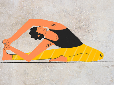 Poses balance illustration life pose texture yoga