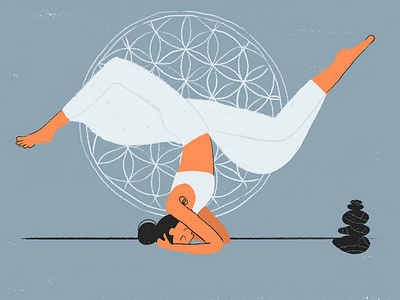 Balance balance body illustration mandala practice pure soul texture woman yoga