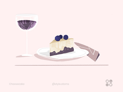 Cheesecake character cheesecake design fruits illustration juice texture ui