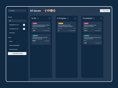 Kanban Dashboard UI