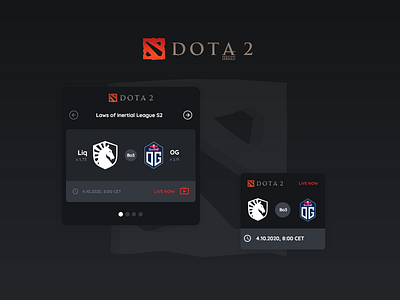 Dota2 Betting and Match Schedule | Dribble Widget Challenge