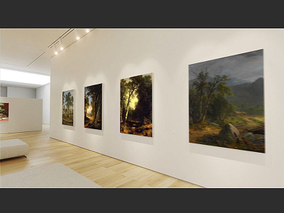 Art Gallery 3d after effects template art gallery exhibition mock up visualization