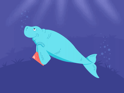 Dugongs really seacow-t good lighting after effects animation dugong ocean procreate sea