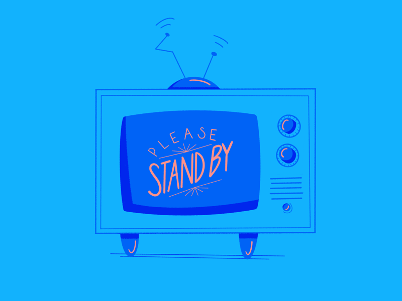 Please Stand By animation photoshop tv typography