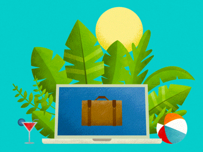 Vacation Booked after effects illustration photoshop