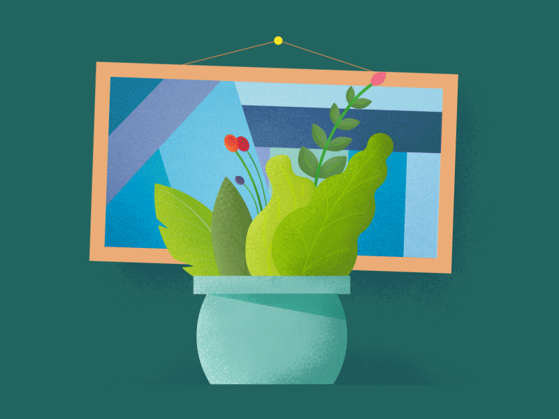 Somebody left the window open animation botanic illustration photoshop plant