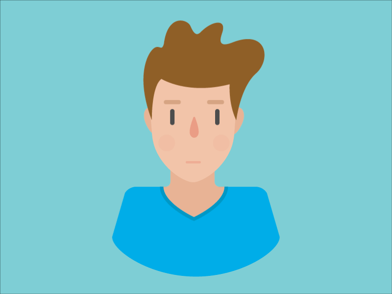 Feeling blue animation character