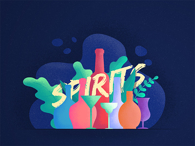 Spirits bottle illustration illustrator liqour photoshop