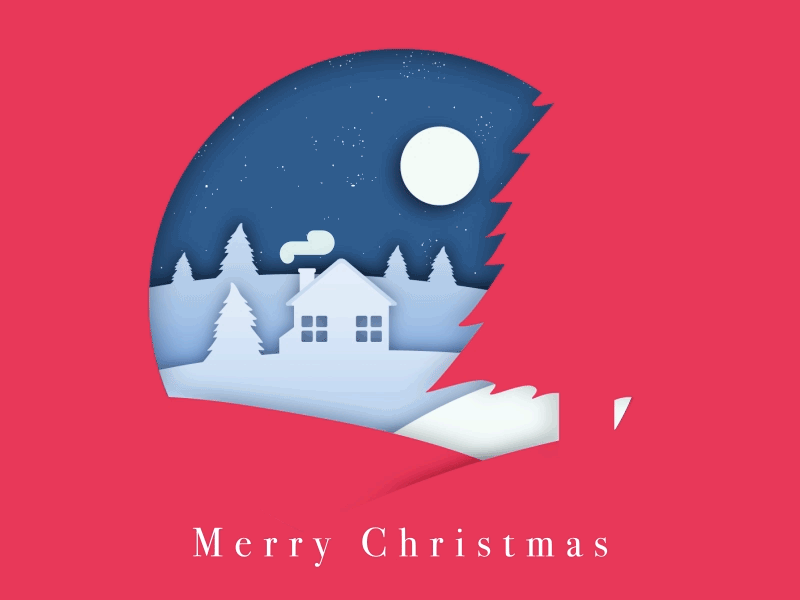 Merry Christmas 2d animation christmas flat vector