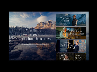 The Heart of the Rocky Mountains advertising design responsive typography ui design ux website