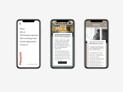 Peerpoint mobile designs mobile responsive ui design ux design website