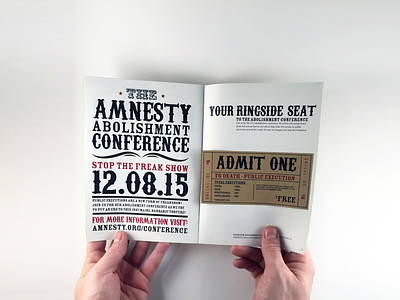 Amnesty International (Stop the Freak Show) advertising amnesty amnestyinternational campaign dealthpenalty freakshow print print ad print ads typography
