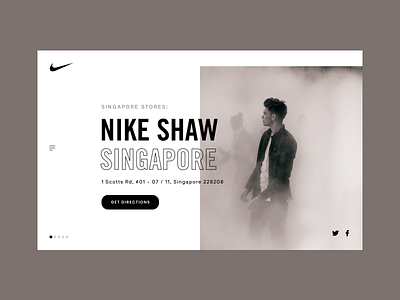 Nike Singapore Stores advertising design mobile module responsive typography ui ui design ux ux ui website website design