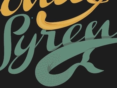 Syren beer lettering logo typography