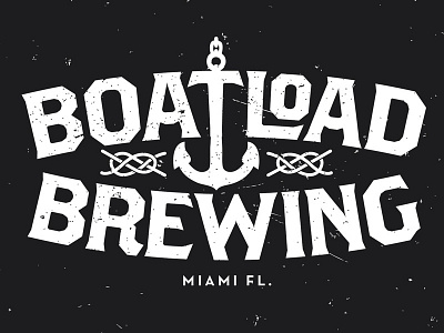 Boatload Brewing beer brewery home brew logo typography